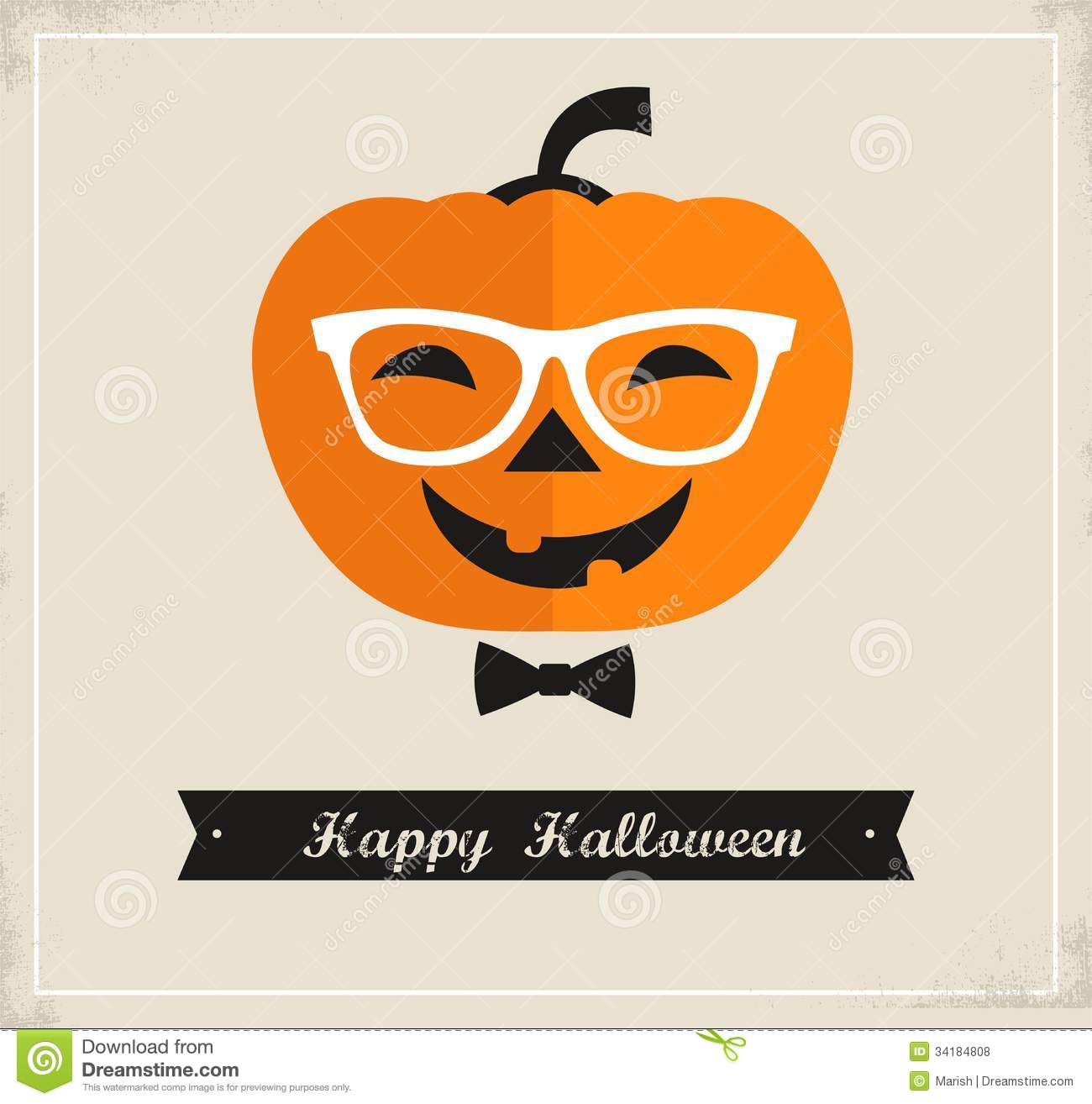 Happy Halloween Pumpkin Greeting Card