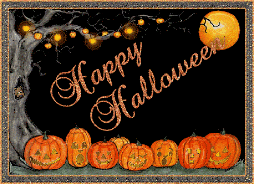 Happy Halloween Pumpkins Animated Picture
