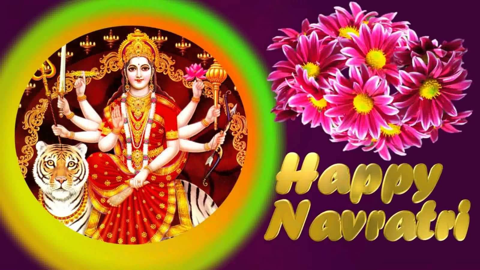 Happy Navratri Greeting Card Picture