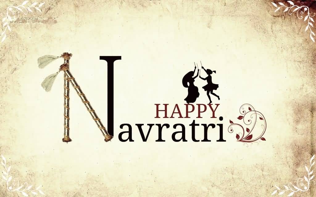 Happy Navratri Wishes Wallpaper Image