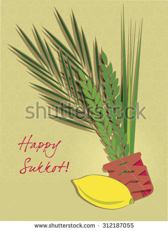 Happy Sukkot Four Species Clipart