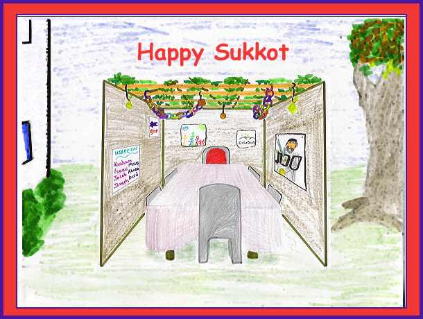 Happy Sukkot Hand Made Drawing Picture