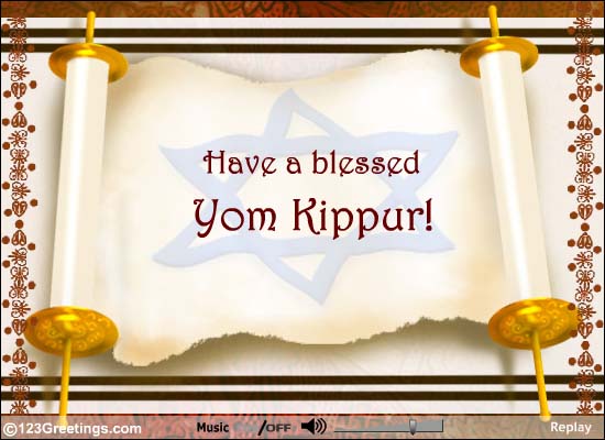 Have A Blessed Yom Kippur Greeting Ecard