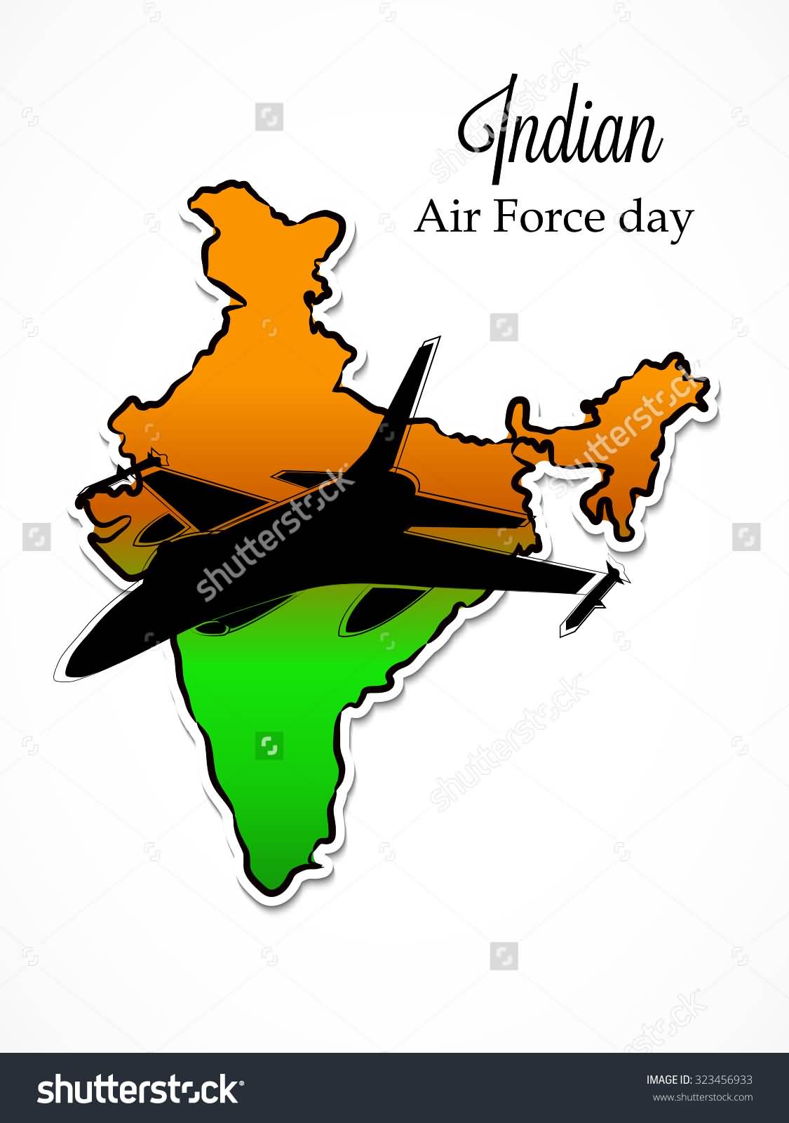 Indian Air Force Day India Map Picture