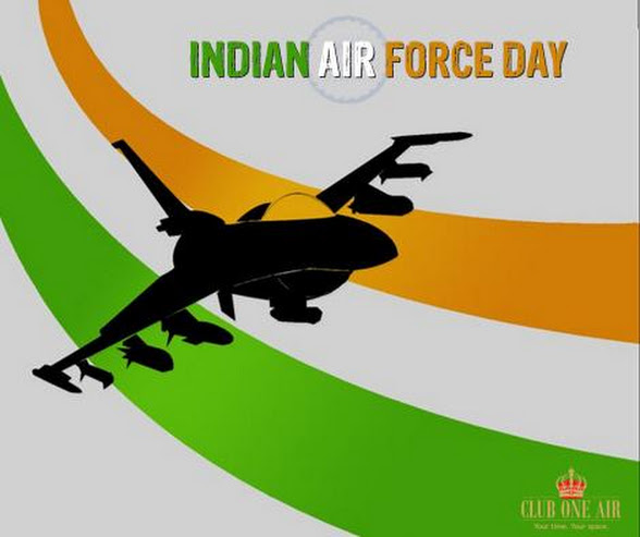 Indian Air Force Day Wishes Clipart