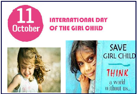 International Day Of The Girl Child 11 October Save Girl Child
