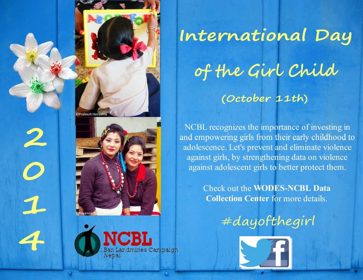 International Day Of The Girl Child October 11th Poster