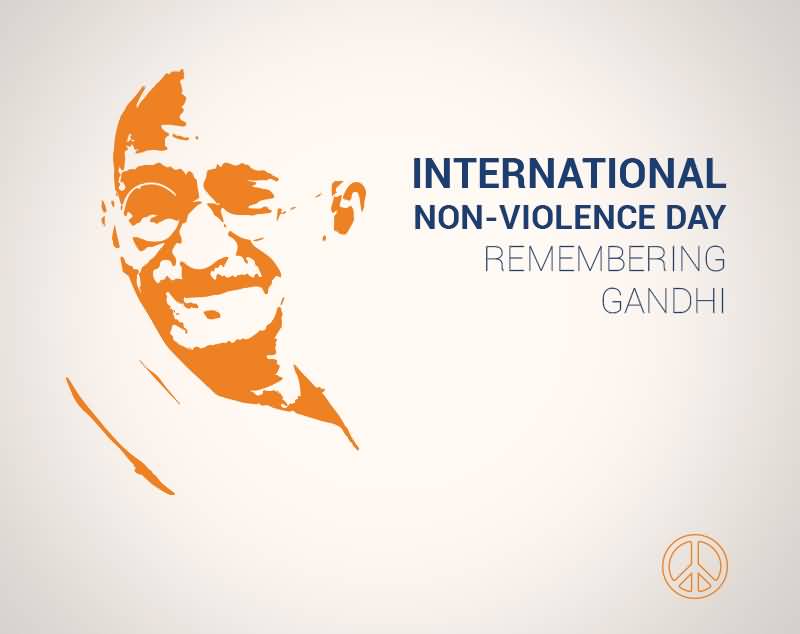 International Day of Non-Violence Remembering Gandhi Image