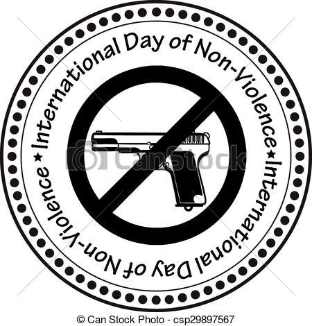 International Day of Non-Violence Rubber Stamp Picture