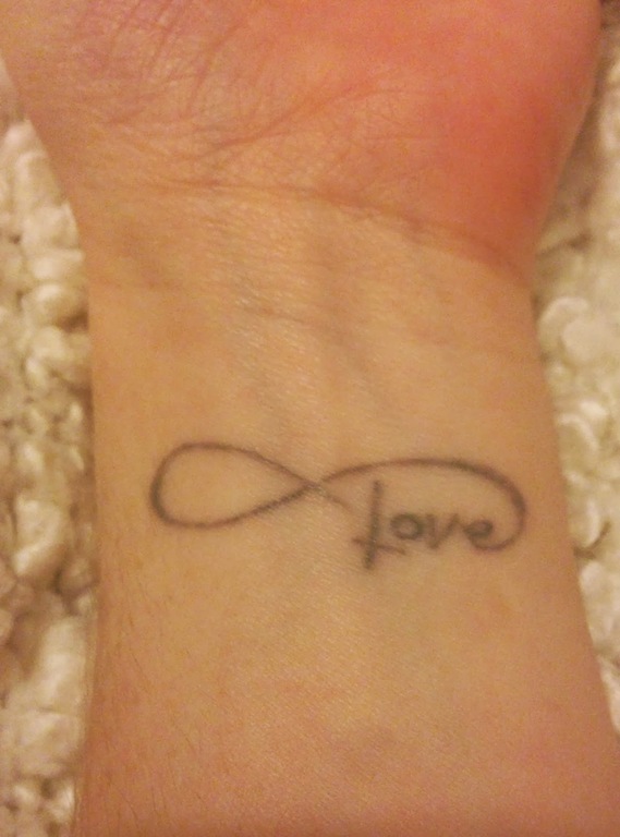 Love Infinity Tattoo On Wrist