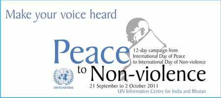 Make Your Voice Heard Peace To Non-Violence International Day of Non-Violence