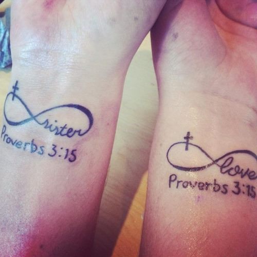 Memorial Sisters Infinity Tattoos On Wrists