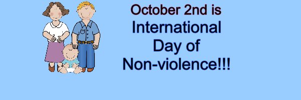 October 2nd Is International Day of Non-Violence Facebook Cover Picture