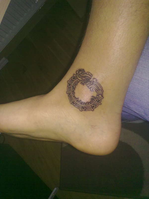 Ouroboros Tattoo On Ankle
