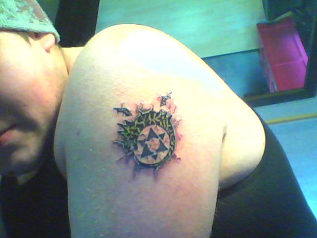 Ouroboros Tattoo On Left Shoulder by Inuzukakeita