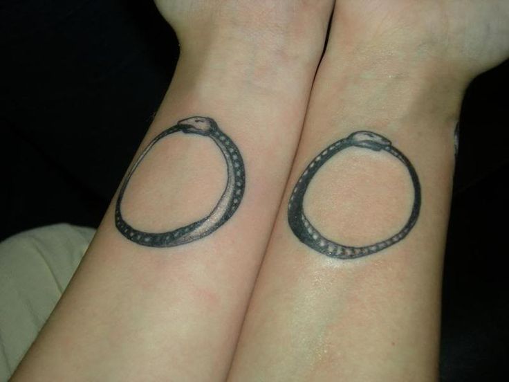 Ouroboros Tattoos On Both Forearm