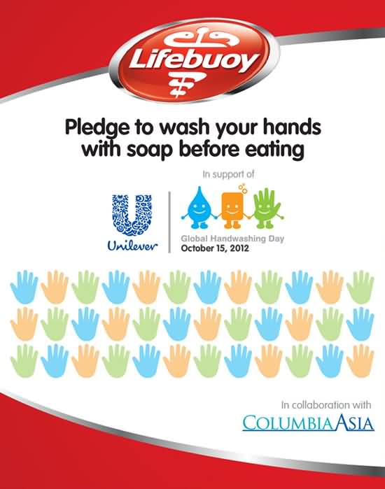 Pledge To Wash Your Hands With Soap Before eating In Support Of Global Handwashing Day