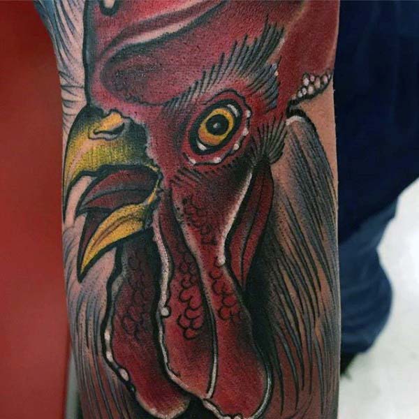 Rooster Head Tattoo Image