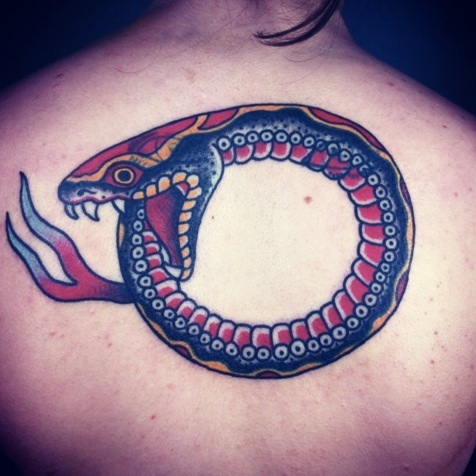 Traditional Snake Ouroboros Tattoo