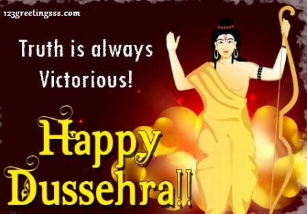 Truth Is Always Victorious Happy Dussehra