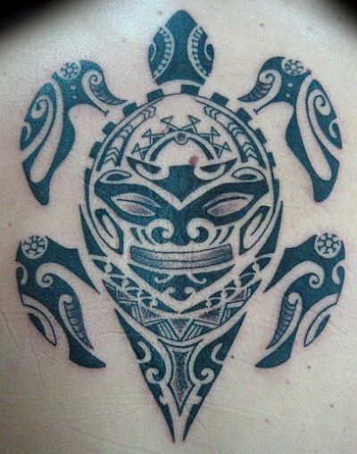 Turtle Mayan Tattoo Design Idea