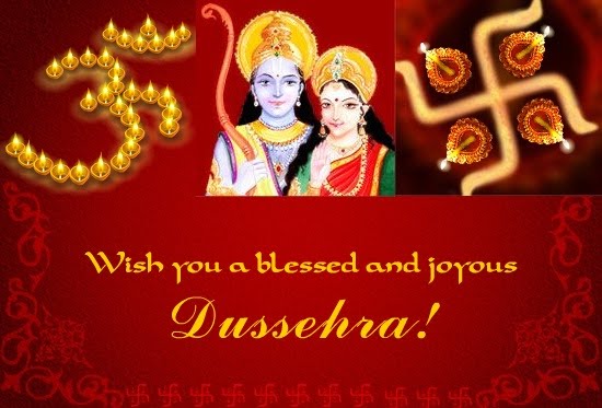 Wish You A Blessed And Joyous Dussehra Greeting Card