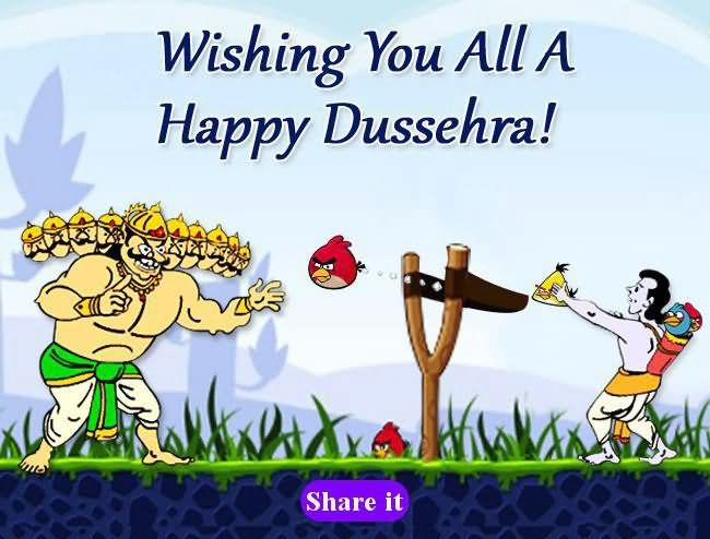 Wishing You All A Happy Dussehra Angry Birds Picture