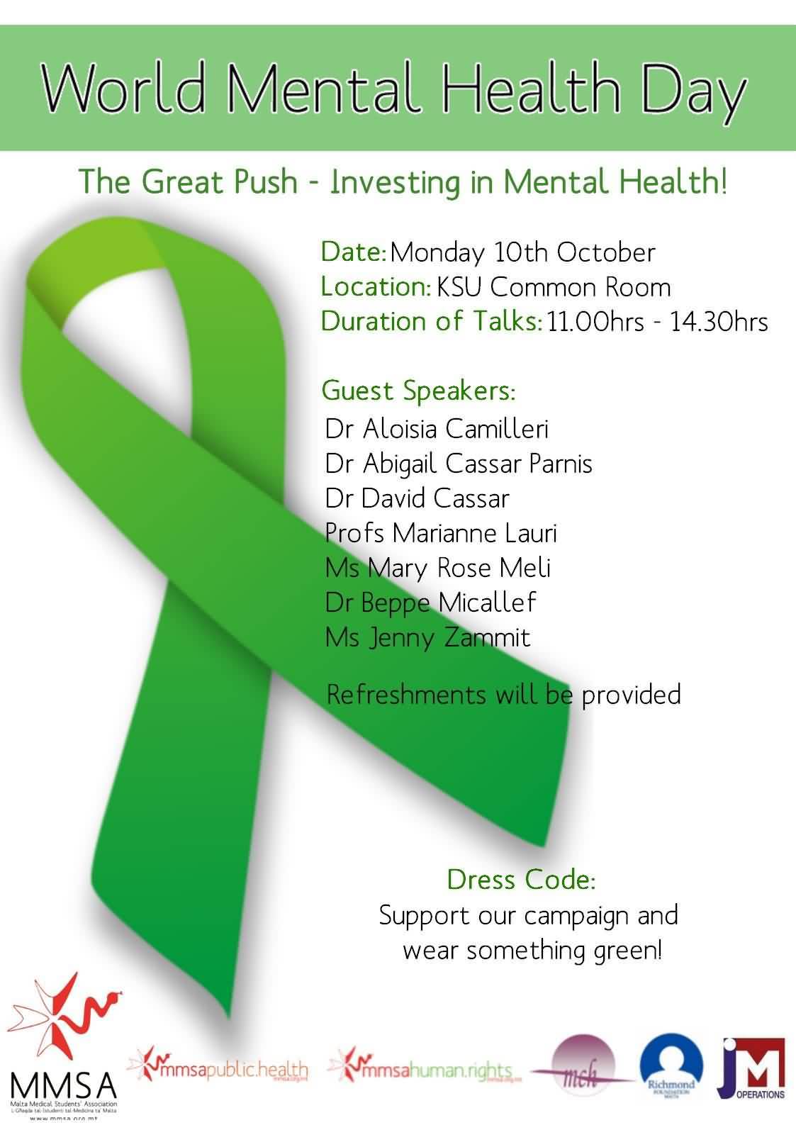 World Mental Health Day The Great Push Investing In Mental Health