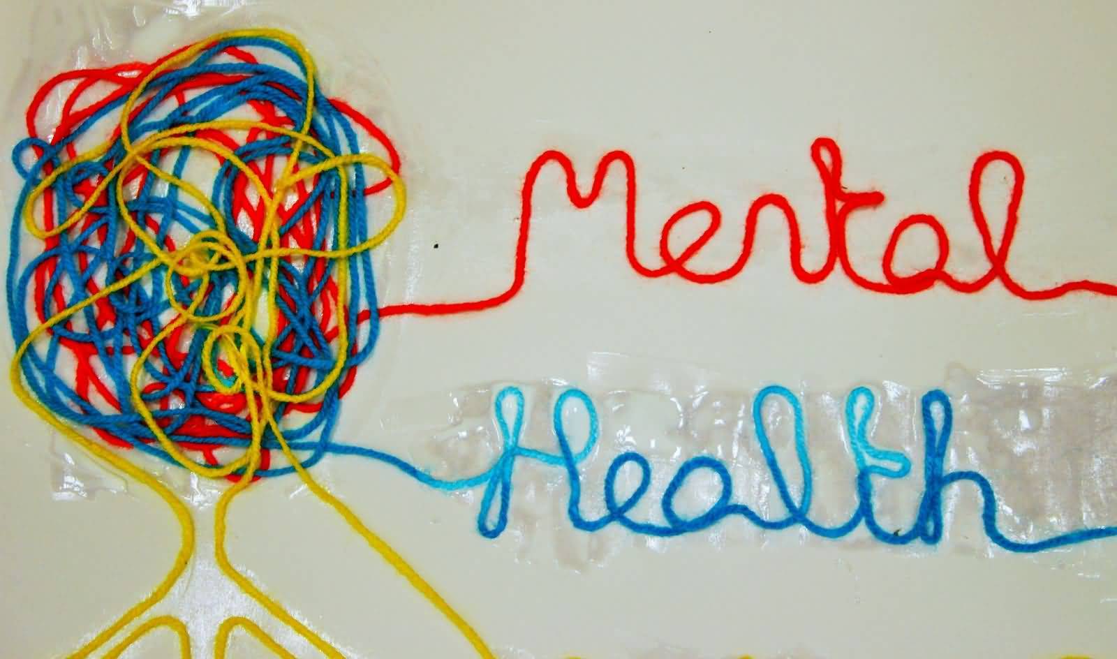 World Mental Health Day Written With Threads Picture