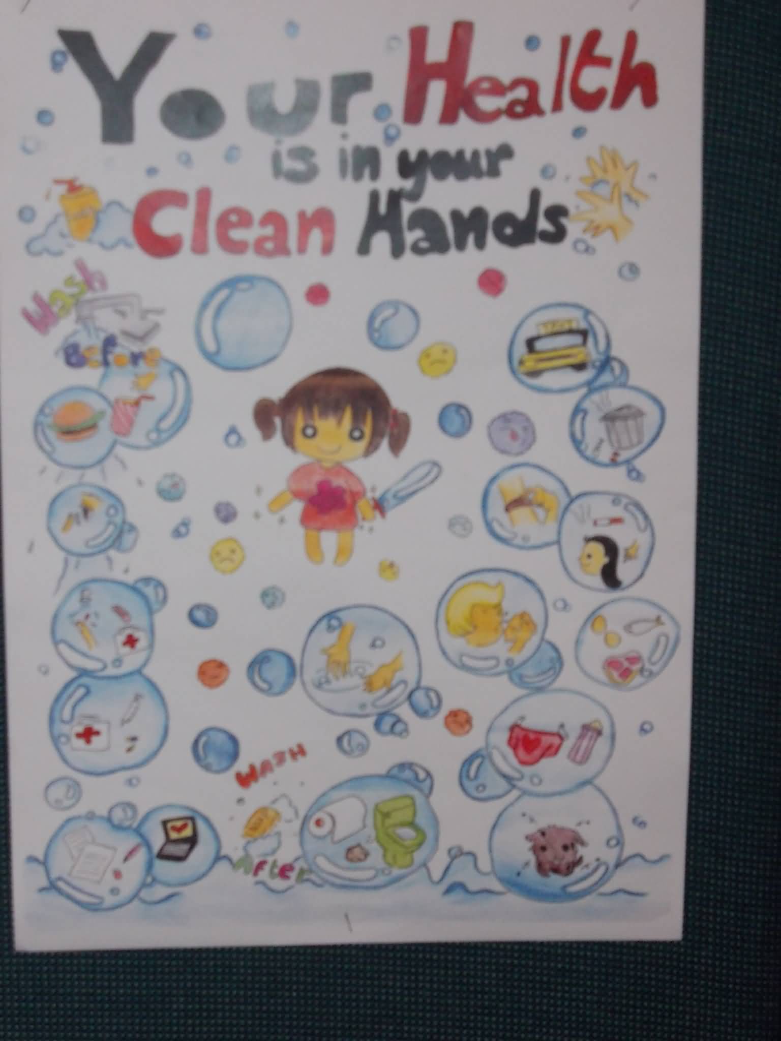 Your Health Is In Your Clean Hands Global Handwashing Day Poster