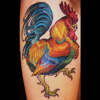 Rooster Tattoo Design
