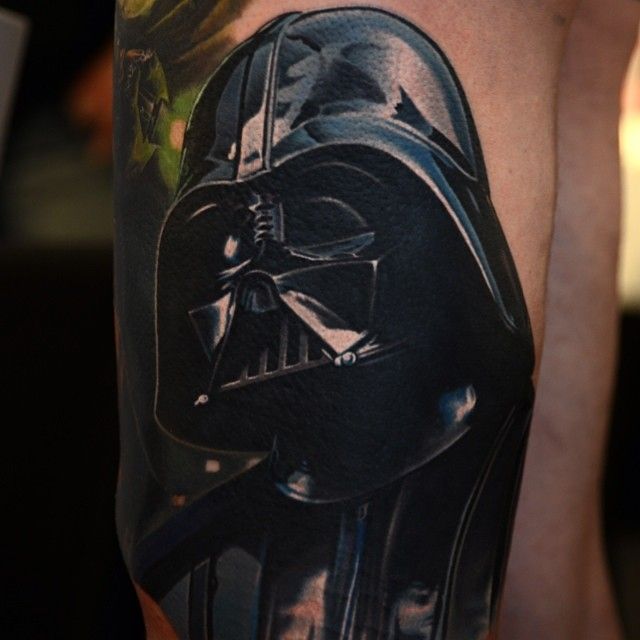 Awesome Darth Vader Tattoo On Left Sleeve For Men