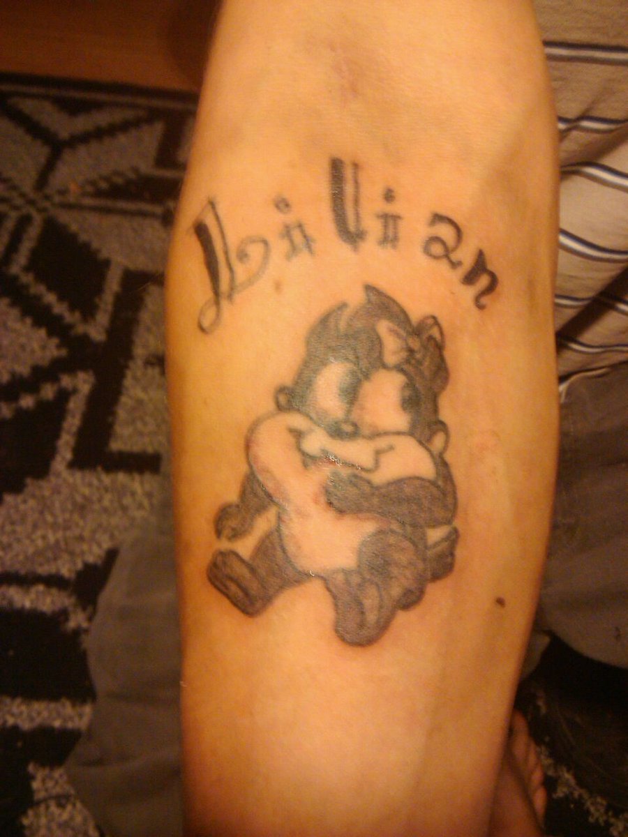 Baby Taz Girl Tattoo On Arm by Taintedblood09