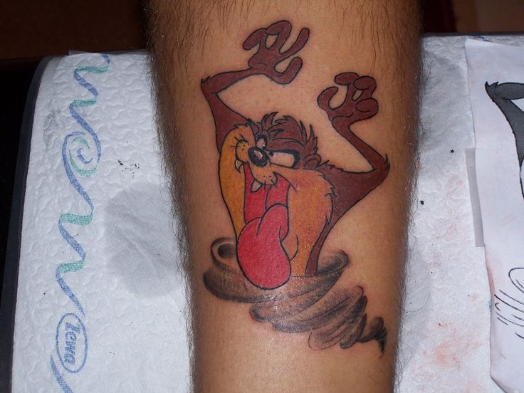 Colored Tasmanian Devil Tattoo