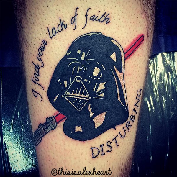 Darth Vader Helmet Tattoo