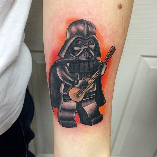 Darth Vader Playing Guitar Tattoo