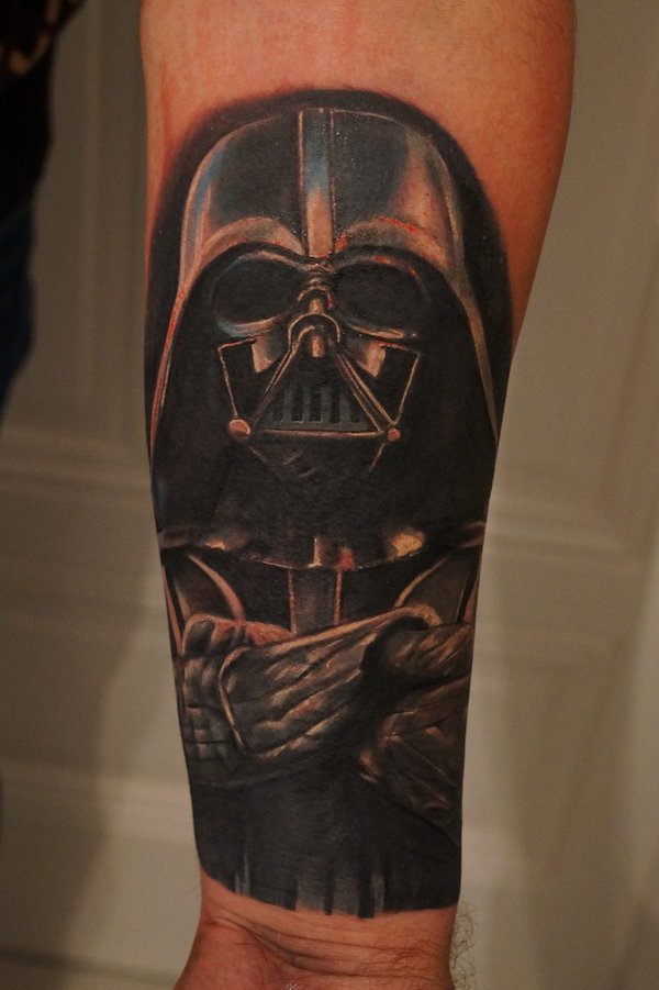 Darth Vader Tattoo On Forearm by Graynd