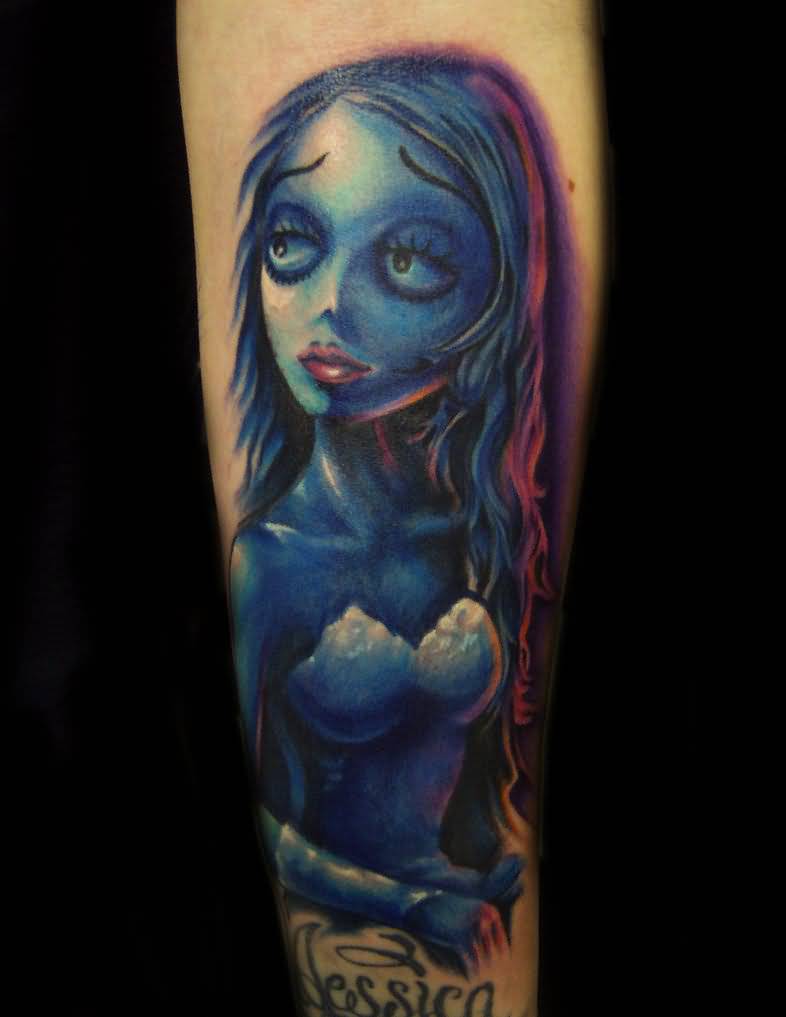 Emily Corpse Bride Tattoo On Forearm by Hatefulss