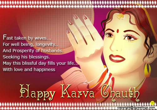 Fast Taken By Wives For Well Being, Longevity With Love And Happiness Happy Karva Chauth