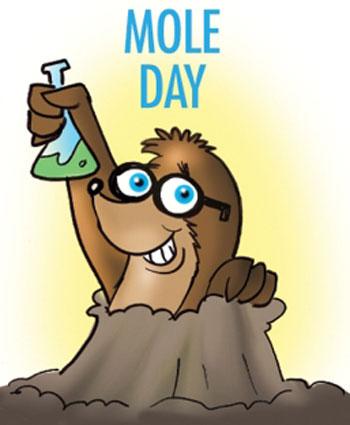 Happy Mole Day Scientist Mole Clipart