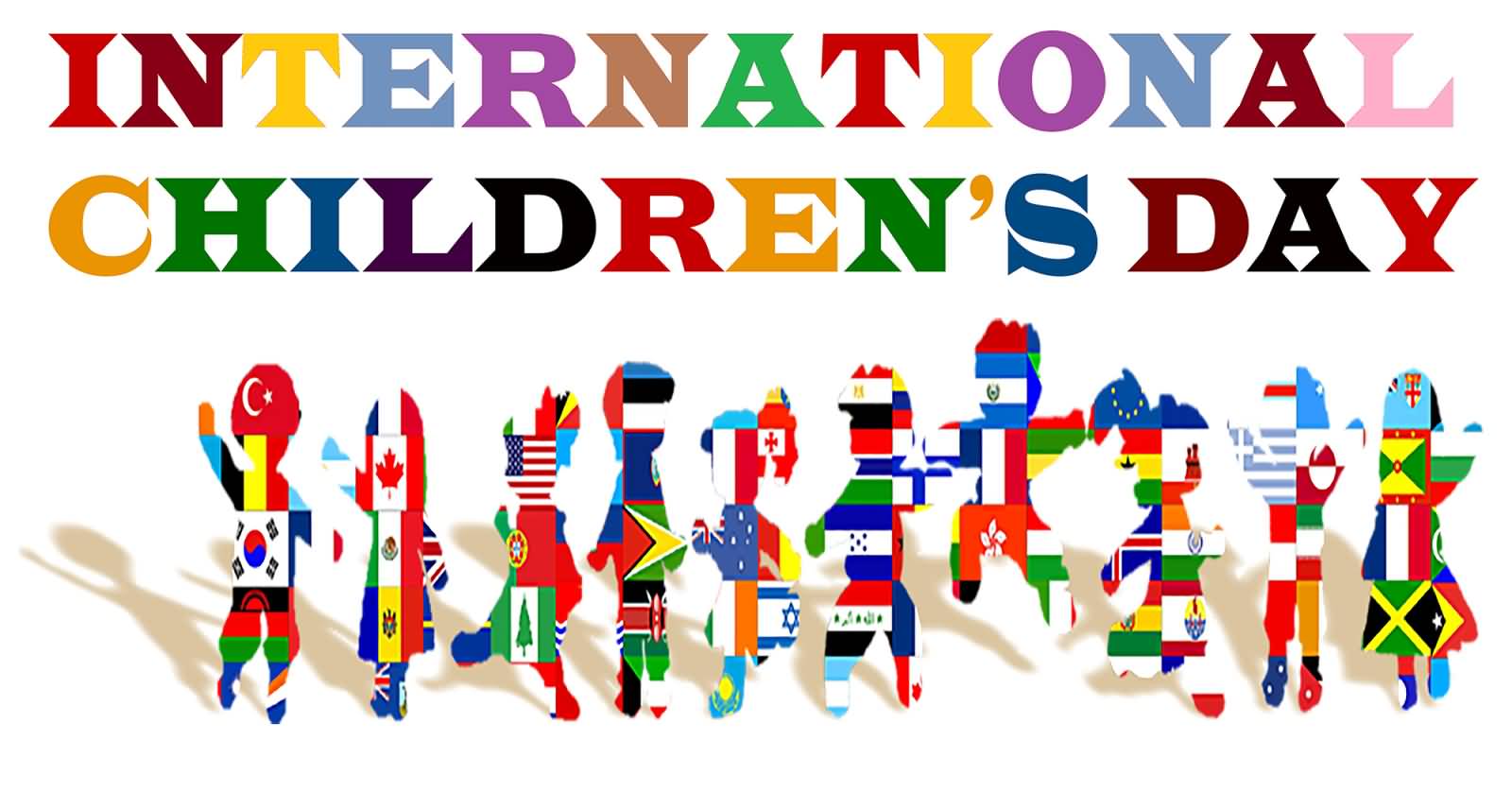 International Children's Day All Country Flags On Kids Picture