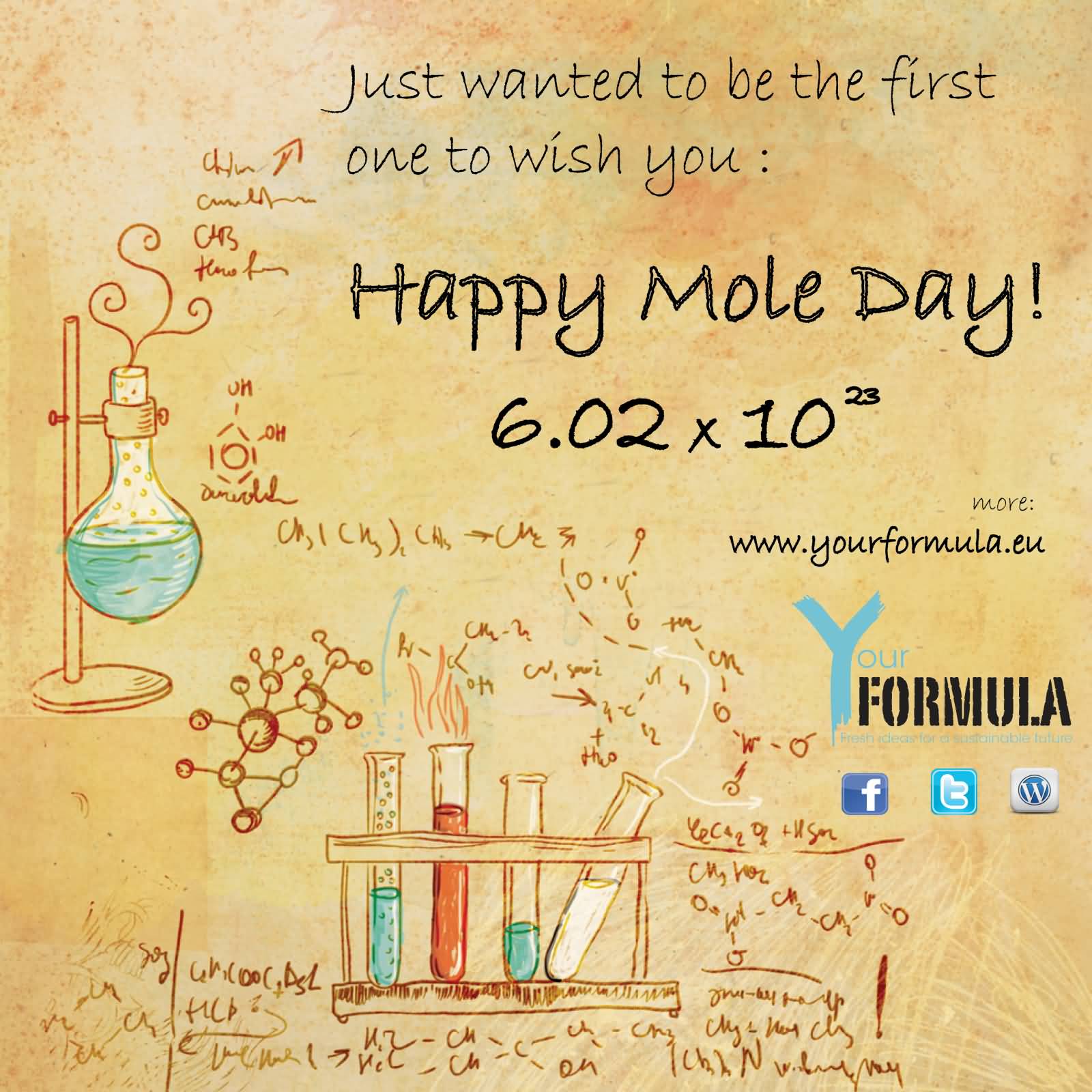 Just Wanted To Be The First One To Wish You Happy Mole Day Poster