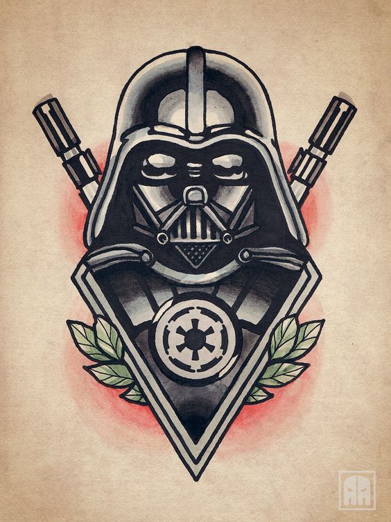 Nice Star Wars Darth Vader Tattoo Design
