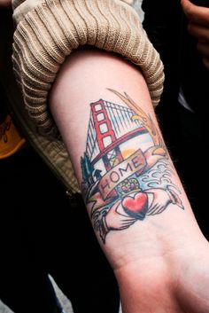 San Francisco California Tattoo On Left Wrist