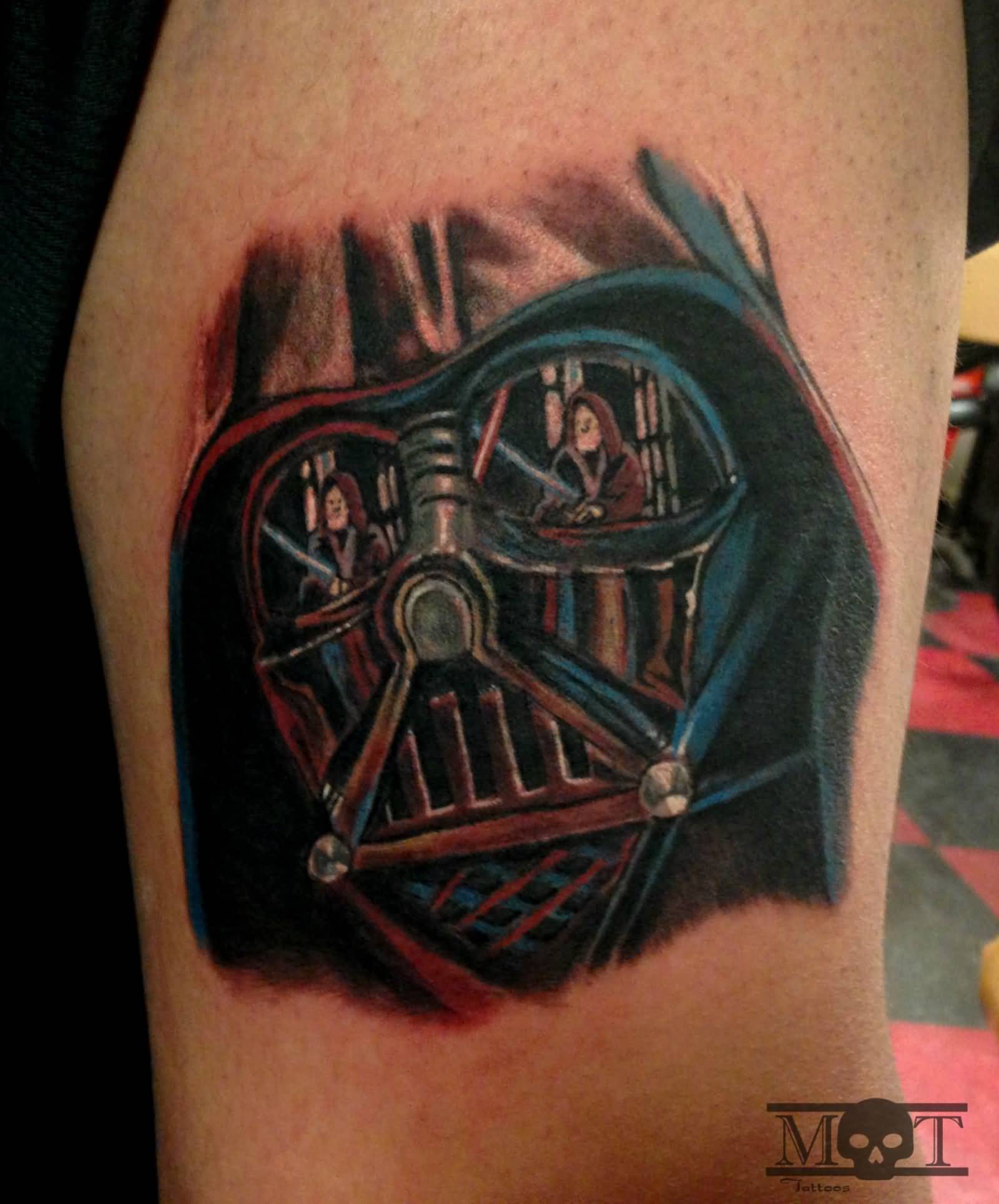 Star Wars Darth Vader Helmet Tattoo