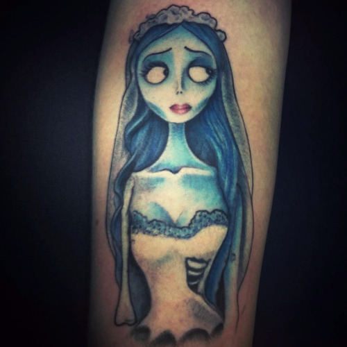 Unique Corpse Bride Tattoo On Arm