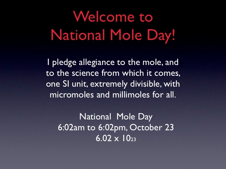 Welcome To National Mole Day
