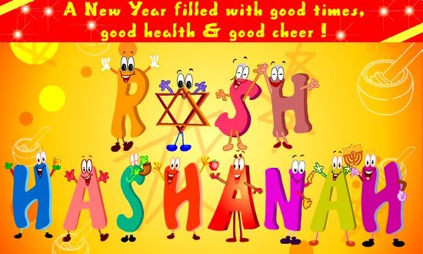 A New Year Filled With Good Times Good Health & Good Cheer Happy Rosh Hashanah Smiley Text Picture
