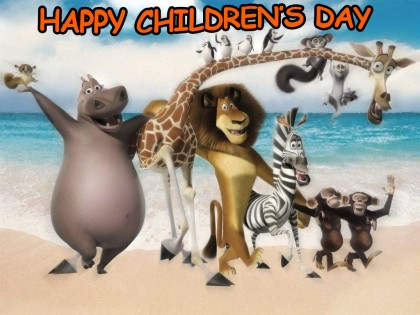 Animal Kingdom Wishing You Happy Children's Day Greeting Card