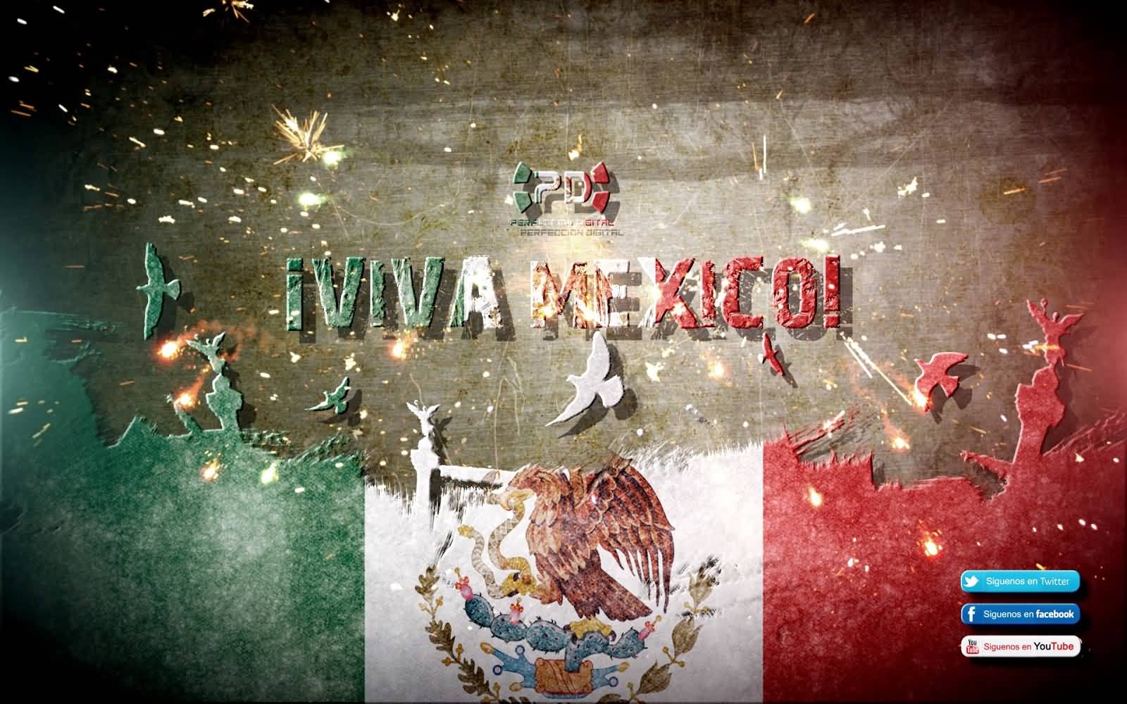 Beautiful Mexico Independence Day Wishes Wallpaper